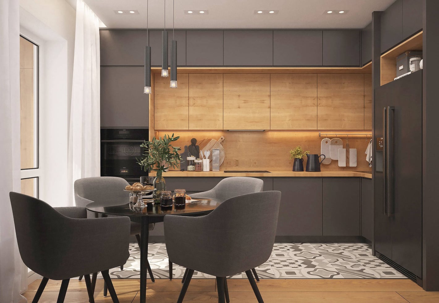 Contoh hasil kitchen set custom Ray Furniture and Stone